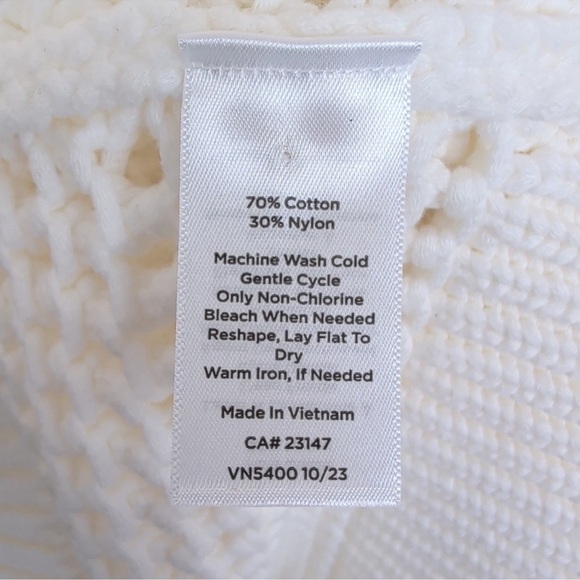 Haven Well Within Knot Stitch Henley Sweater in White Size L - Picture 8 of 9